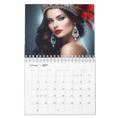 美しいファッションの女性artCalendar カレンダー (1月 2027)