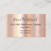 美しいファッショングリッジ化粧アーティスト 名刺 (裏面)