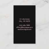 美しいファッションサロンヴィンテージパリエッフェルタワー 名刺 (裏面)