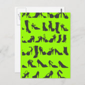 美しいファッションシューズシルエット ポストカード (正面/裏面)