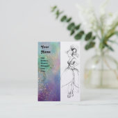 美しいファッションホワイトパール 名刺 (スタンド正面)