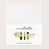 美しいファッションメイクアップ金ゴールドブラシ 名刺 (外部フラット)