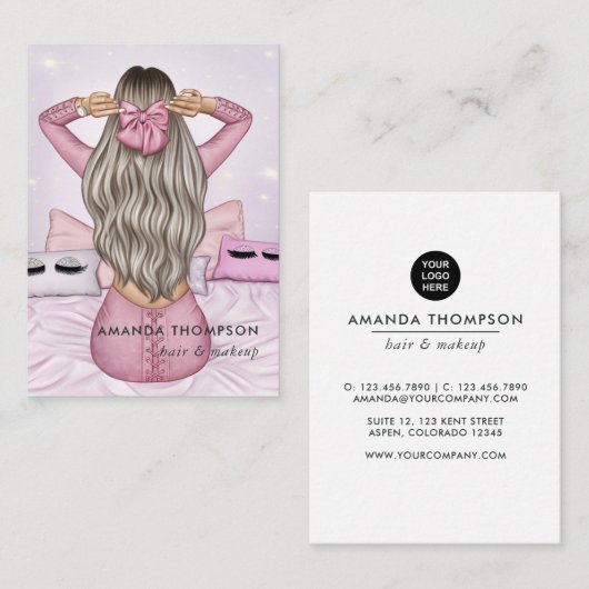 美しいファッション名刺 名刺 (正面/裏面)