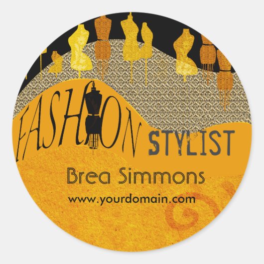 美しいファッション調整コンサルタントスタイリスト ラウンドシール (正面)