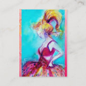 美しいファッション赤ピンクブルー 名刺 (裏面)