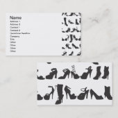 美しいファッション靴シルエット 名刺 (正面/裏面)