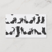 美しいファッション靴シルエット 名刺 (裏面)