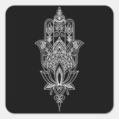 💝🕉美しいファティマスの手 スクエアシール (正面)