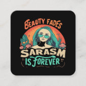 美しいファデス皮肉は永遠である スクエア名刺 (正面)