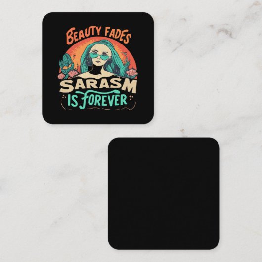 美しいファデス皮肉は永遠である スクエア名刺 (正面/裏面)