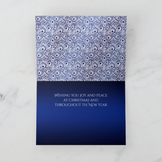 美しいファンタジーのクリスマス·ユニコーン平和 シーズンカード (内部)