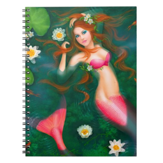 美しいファンタジーの人魚 ノートブック (正面)