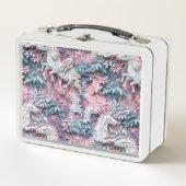 美しいファンタジーウマ抽象芸術パステルデザイン メタルランチボックス (正面)