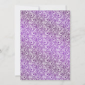 美しいファンタジークリスマスユニコーンジョイパープル 招待状 (裏面)