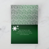 美しいファンタジークリスマスユニコーン喜び カード (内部)