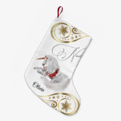 美しいファンタジークリスマスユニコーン スモールクリスマスストッキング (正面 (吊り時))