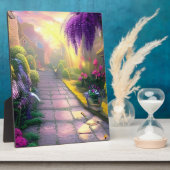 美しいファンタジーコテージガーデンパステーブルトップ フォトプラーク (側面)