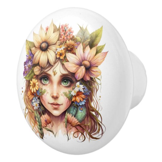 美しいファンタジーフローラ妖精シリーズ セラミックノブ (右)