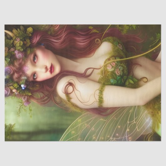 美しいファンタジー妖精のプリンセスデコページ 薄葉紙 (正面)