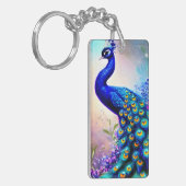 美しいファンタジー孔雀 キーホルダー (正面左)