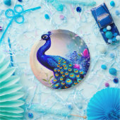 美しいファンタジー孔雀 ペーパープレート (パーティー)