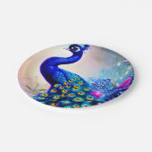 美しいファンタジー孔雀 ペーパープレート (アングル)