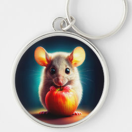 美しいファンタジー毛皮の動物の赤りんご食品 キーホルダー