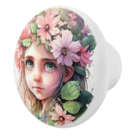 美しいファンタジー花妖精フェアリーシリーズ セラミックノブ (右)