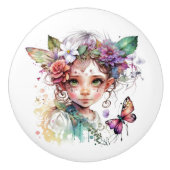 美しいファンタジー花妖精フェアリーシリーズ セラミックノブ (正面)