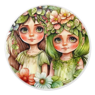 美しいファンタジー花妖精フェアリーシリーズ セラミックノブ