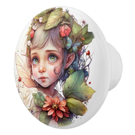 美しいファンタジー花妖精フェアリーシリーズ セラミックノブ (右)