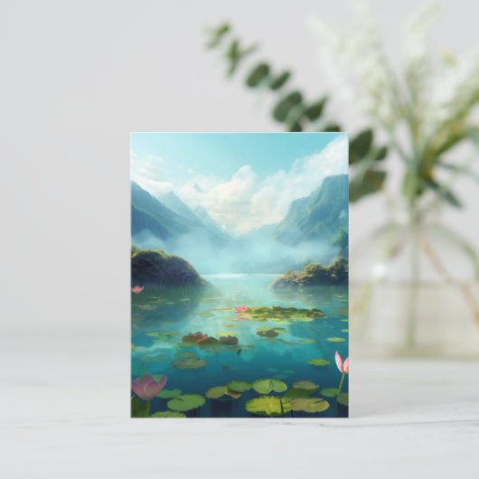 美しいファンタジー魅惑の風景はがき ポストカード (スタンド正面)