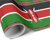 美しいファンタスティックフェミニンデザインケニア国旗 ラッピングペーパー (ロールコーナー)