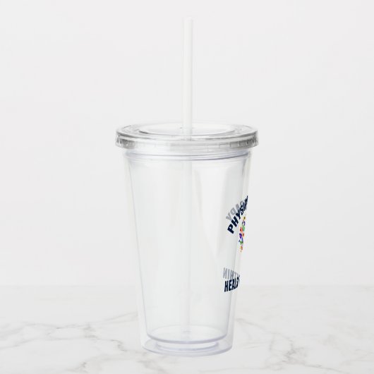 美しいフィジカルセラピー感動的引用文 アクリルタンブラー (右)