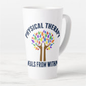 美しいフィジカルセラピー感動的引用文 カフェラテマグ (右アングル)