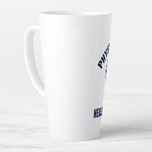 美しいフィジカルセラピー感動的引用文 カフェラテマグ (左アングル)