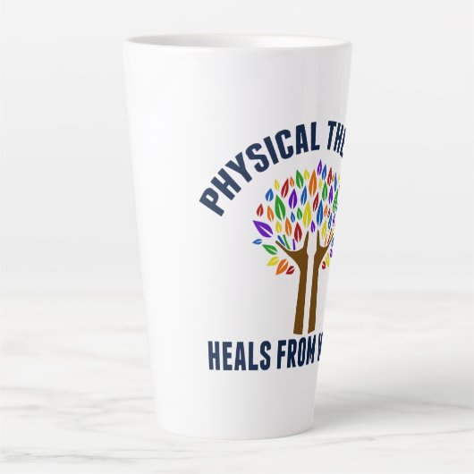 美しいフィジカルセラピー感動的引用文 カフェラテマグ (正面)