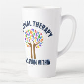 美しいフィジカルセラピー感動的引用文 カフェラテマグ (右)