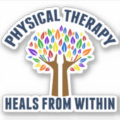 美しいフィジカルセラピー感動的引用文 シール (正面)