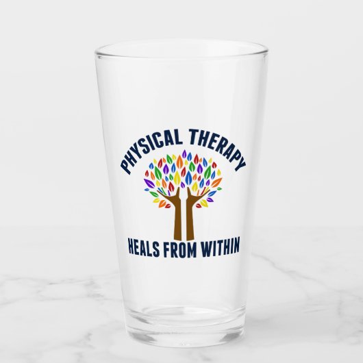 美しいフィジカルセラピー感動的引用文 タンブラーグラス (正面)