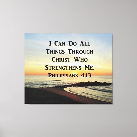 美しいフィリップ4:13写真デザイン キャンバスプリント (正面)