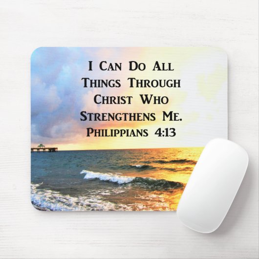 美しいフィリップ4:13聖なる書物、 経典写真 マウスパッド (マウス)