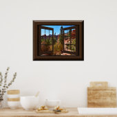 美しいフェイクウィンドウビューオータムブライスキャニオン ポスター (キッチン)