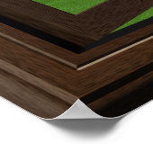 美しいフェイクウィンドウビューゴルフコース ポスター (角)