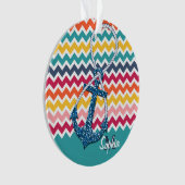 美しいフェイクグリッター航海のいかり無限大 オーナメント (正面)