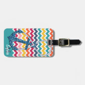 美しいフェイクグリッター航海のいかり無限大 ラゲッジタグ (正面横)