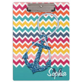 美しいフェイクグリッター航海のいかり無限 クリップボード (正面)