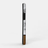 美しいフェイク大理石と革のデザインと名前 Case-Mate iPhoneケース (裏面/右)