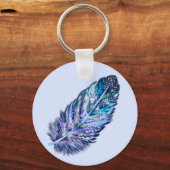 美しいフェザーキーチェーン – カスタムの色 キーホルダー (正面)
