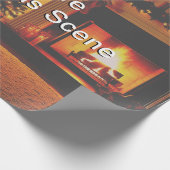 美しいフェスティバルクリスマスシーンギフト ラッピングペーパー (角)